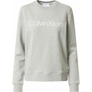 Calvin Klein Mikina šedá / bílá