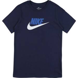 Nike Sportswear Tričko 'Futura' modrá / námořnická modř / bílá