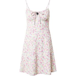 Gina Tricot Letní šaty 'Lili' světle žlutá / mátová / pink / pastelově růžová / bílá