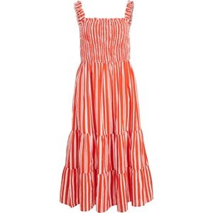 VILA Letní šaty 'Etni' červená / bílá