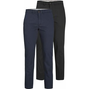 JACK & JONES Chino kalhoty 'DAVE' námořnická modř / černá