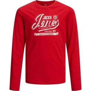 Jack & Jones Junior Tričko červená / bílá