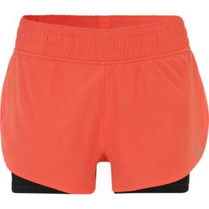 Reebok Sport Sportovní kalhoty stříbrně šedá / oranžová / černá