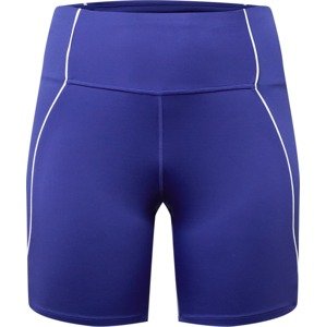Reebok Sport Sportovní kalhoty tmavě fialová / bílá