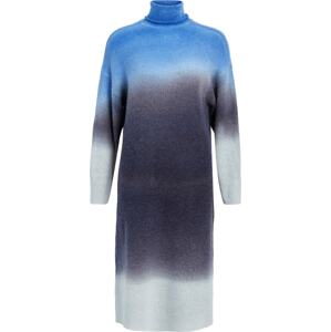 OBJECT Úpletové šaty azurová / světlemodrá / lilek