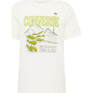 CONVERSE Tričko 'ALIEN MOUNTAIN' žlutá / světle zelená / černá / bílá