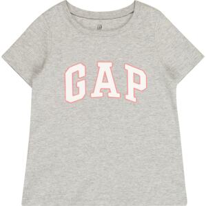 GAP Tričko šedý melír / pink / bílá