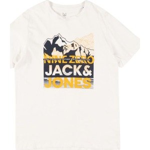 Jack & Jones Junior Tričko 'BOOSTER' šedá / oranžová / černá / bílá