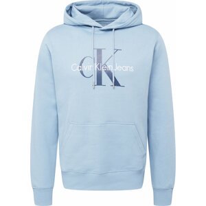 Calvin Klein Jeans Mikina námořnická modř / světlemodrá / bílá