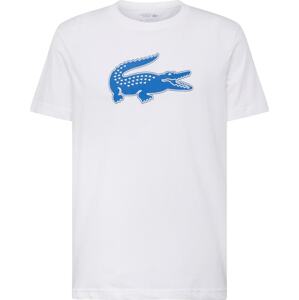 LACOSTE Funkční tričko nebeská modř / bílá