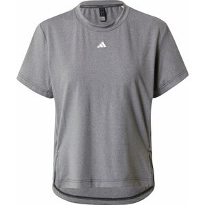 ADIDAS PERFORMANCE Funkční tričko šedý melír / bílá