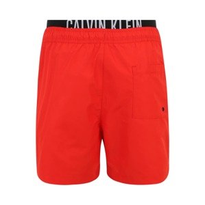Calvin Klein Swimwear Plavecké šortky světle červená / černá / bílá