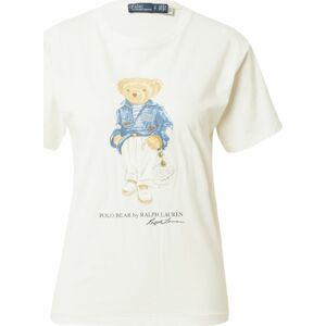 Polo Ralph Lauren Tričko 'Med Bear' námořnická modř / světlemodrá / světle hnědá / přírodní bílá