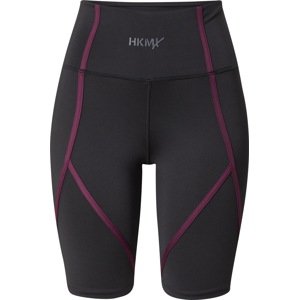 HKMX Sportovní kalhoty šedá / červenofialová / černá