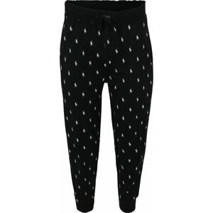Polo Ralph Lauren Pyžamové kalhoty černá / bílá