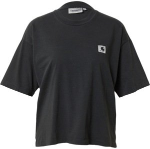 Carhartt WIP Oversized tričko 'Nelson' světle šedá / černá