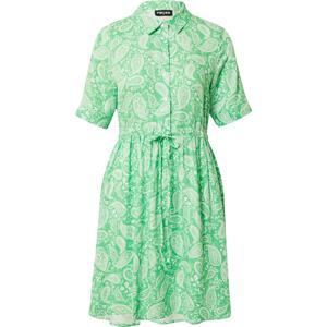PIECES Šaty zelená / bílá
