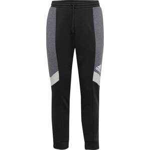 ADIDAS SPORTSWEAR Sportovní kalhoty tmavě šedá / šedý melír / černá / bílá