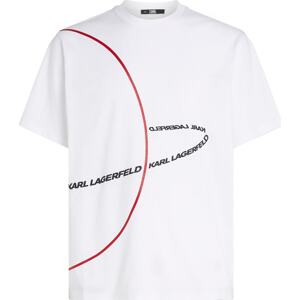 Karl Lagerfeld Tričko ' Mars Logo ' červená / černá / bílá