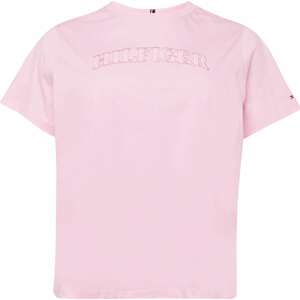Tommy Hilfiger Curve Tričko námořnická modř / světle růžová / červená / bílá
