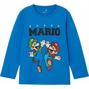 NAME IT Tričko 'Jubber Mario' modrá / mix barev