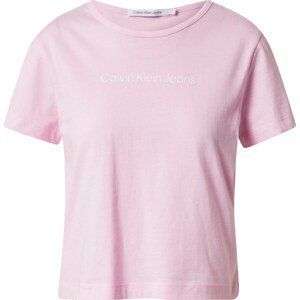 Calvin Klein Jeans Tričko růžová / bílá