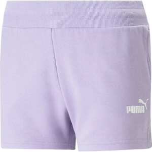 PUMA Sportovní kalhoty pastelová fialová / bílá