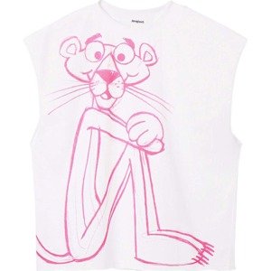 Desigual Tričko 'Pink Panther' pink / bílá