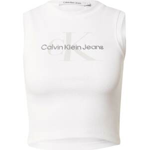 Calvin Klein Jeans Top šedá / černá / bílá