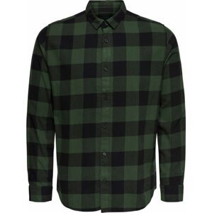 Košile 'Gudmund' Only & Sons tmavě zelená / černá