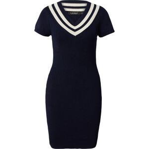 Lauren Ralph Lauren Úpletové šaty 'JAREYDA' krémová / námořnická modř