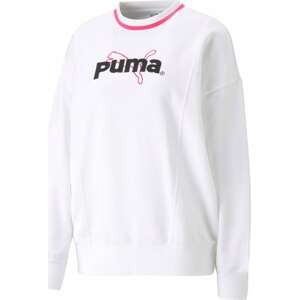 PUMA Sportovní mikina pink / černá / bílá