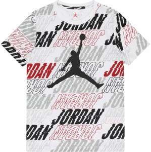 Jordan Tričko šedá / červená / černá / bílá