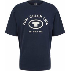 TOM TAILOR Tričko námořnická modř / přírodní bílá
