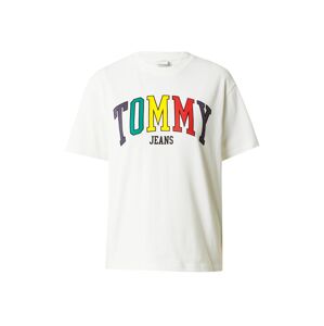 Tommy Jeans Tričko námořnická modř / žlutá / fialová / bílá