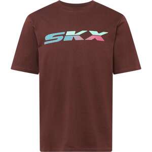 Skechers Performance Funkční tričko tyrkysová / azurová modrá / čokoládová / pink