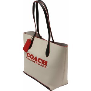 COACH Nákupní taška krémová / ohnivá červená / černá