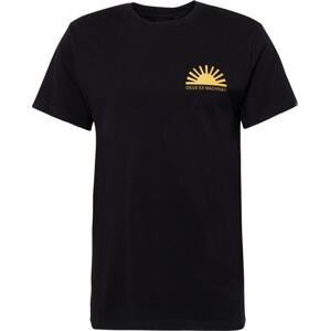 DEUS EX MACHINA Tričko 'Sunflare' světle hnědá / žlutá / černá