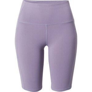 Skechers Performance Sportovní kalhoty stříbrně šedá / fialová