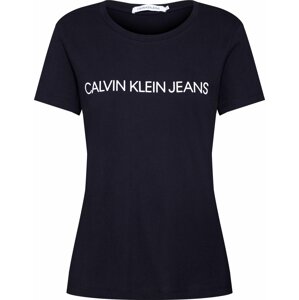 Calvin Klein Jeans Tričko 'Institutional Logo' černá / bílá