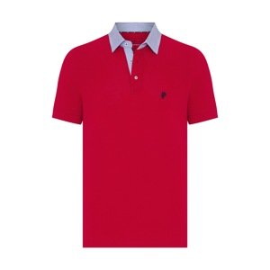 DENIM CULTURE Tričko 'Crispin' modrá / červená / bílá