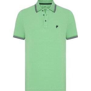 DENIM CULTURE Tričko 'Brenton' světle zelená / černá / bílá