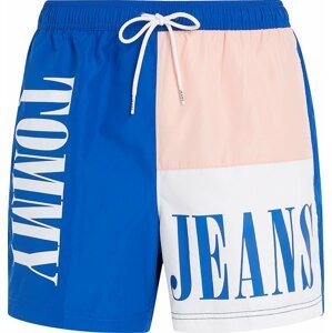 Tommy Jeans Plavecké šortky modrá / pink / bílá