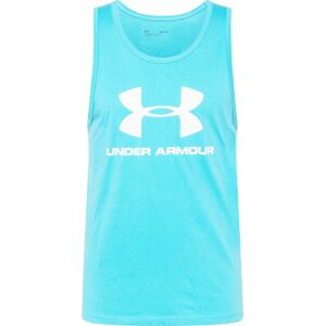 UNDER ARMOUR Funkční tričko aqua modrá / bílá