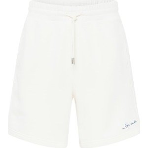 Abercrombie & Fitch Kalhoty marine modrá / bílá