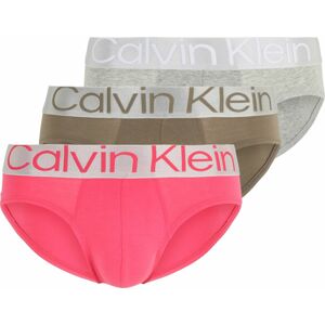Calvin Klein Underwear Slipy šedá / olivová / pink / bílá