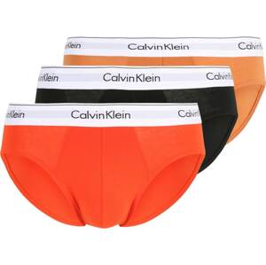 Calvin Klein Underwear Slipy oranžová / tmavě oranžová / černá / bílá