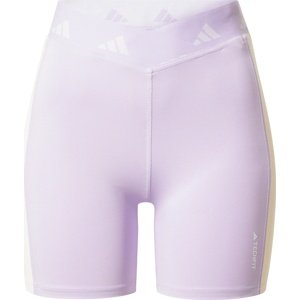 ADIDAS PERFORMANCE Sportovní kalhoty krémová / pastelová fialová / bílá