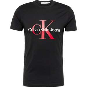 Calvin Klein Jeans Tričko červená / černá / bílá