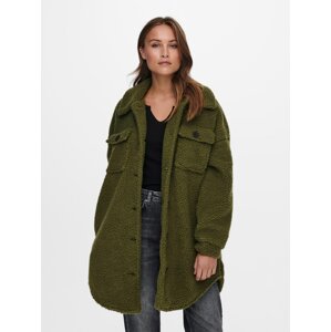 ONLY Přechodný kabát tmavě zelená